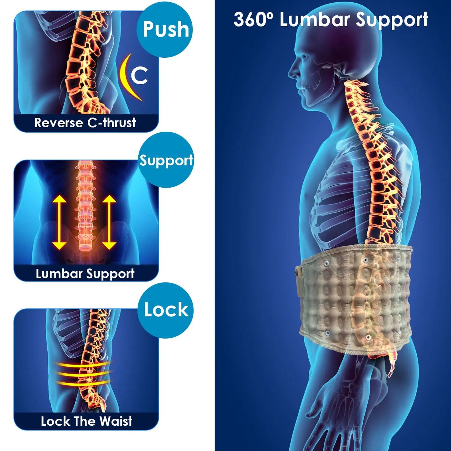 Spinal Air Traction Belt with (Manual Air Pump)